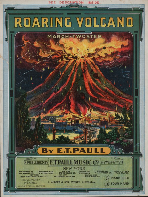 Roaring volcano by American School