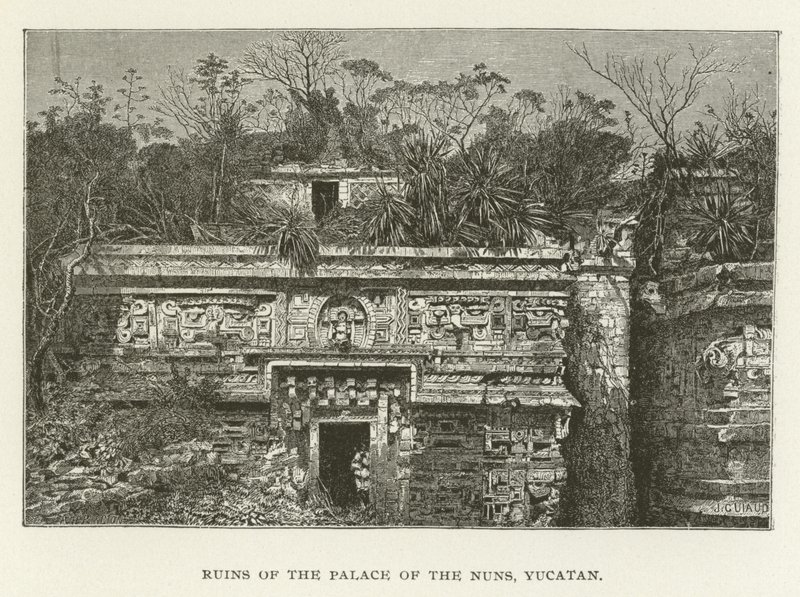 Ruins of the Palace of the Nuns, Yucatan by American School