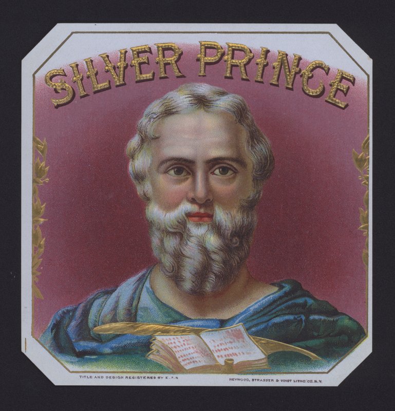 Silver Prince, cigar label by American School