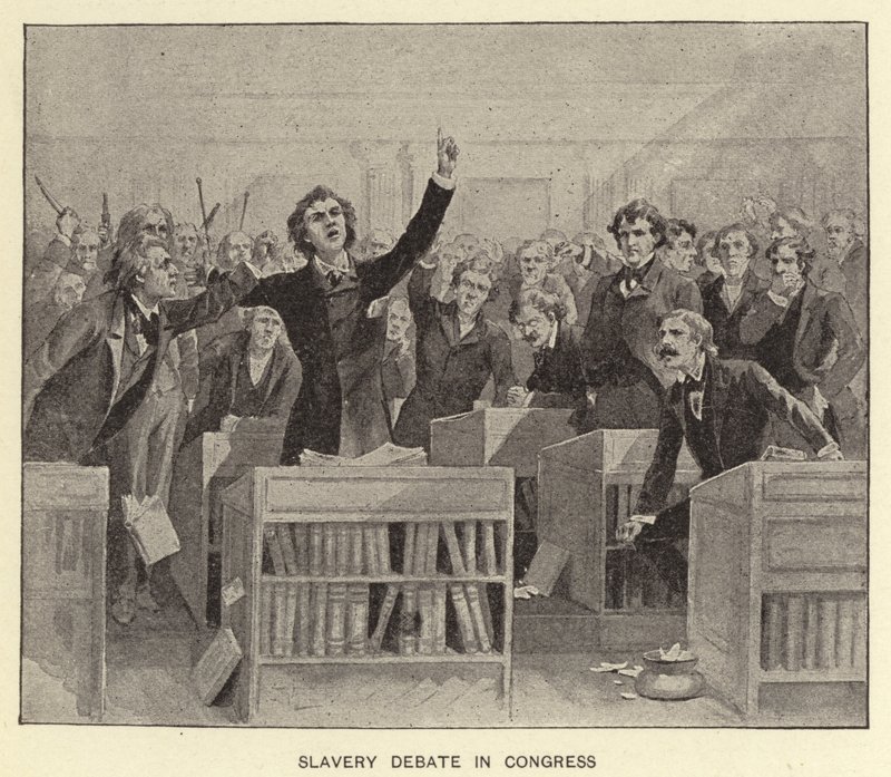 Slavery Debate in Congress by American School