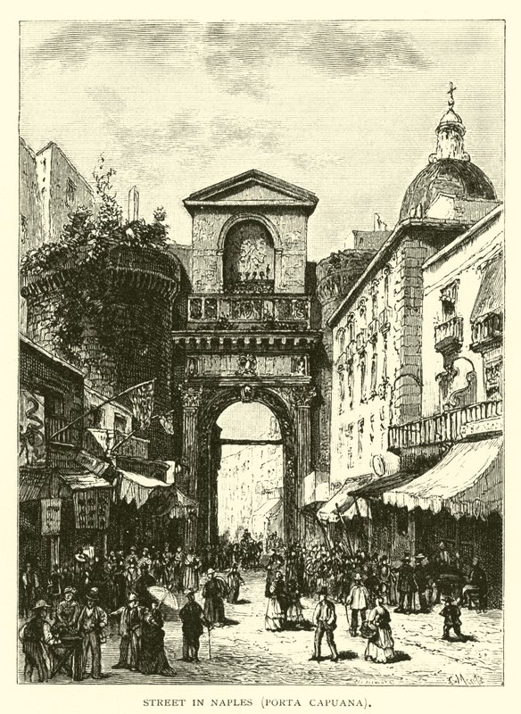 Street in Naples, Porta Capuana by American School