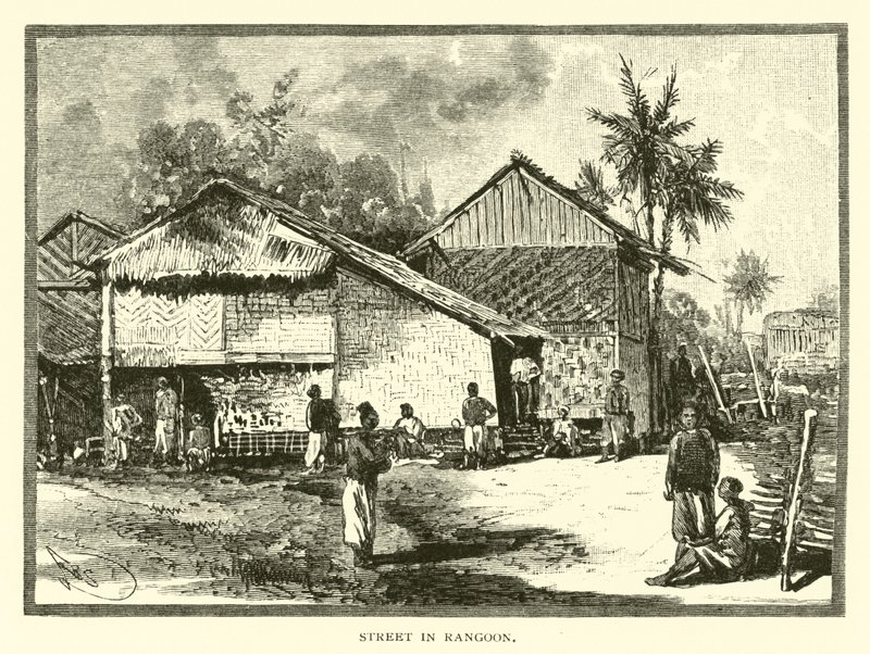 Street in Rangoon by American School