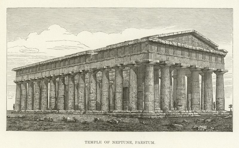 Temple of Neptune, Paestum by American School