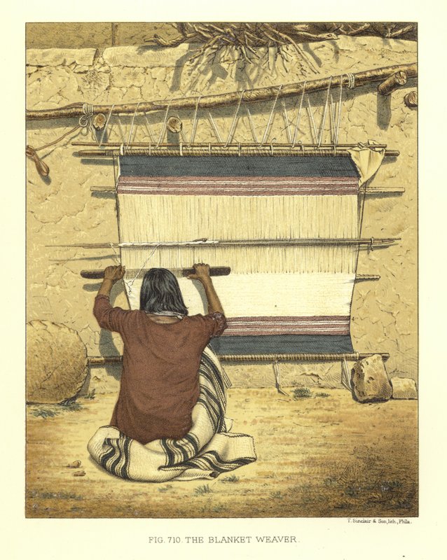 The Blanket Weaver by American School