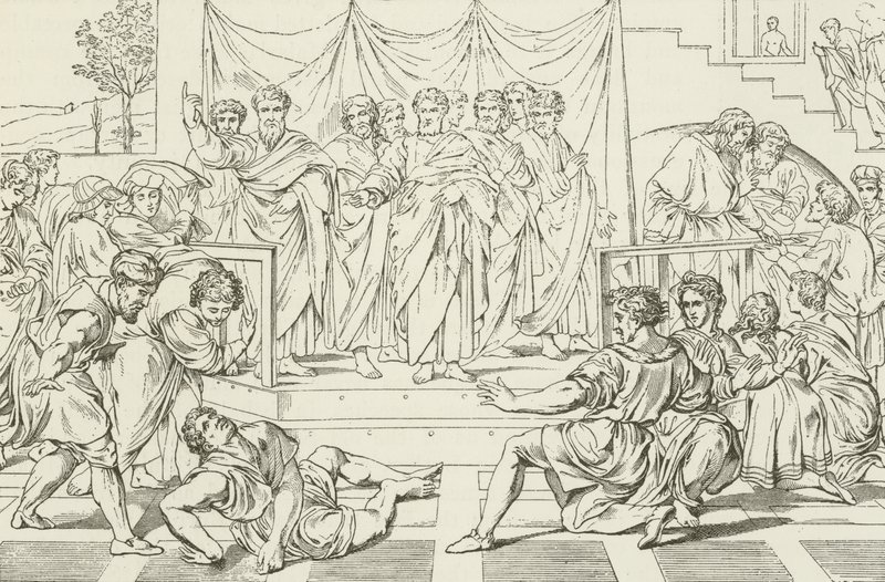 The Death of Ananias by American School