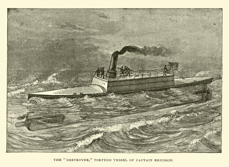 The Destroyer, Torpedo Vessel of Captain Ericsson by American School