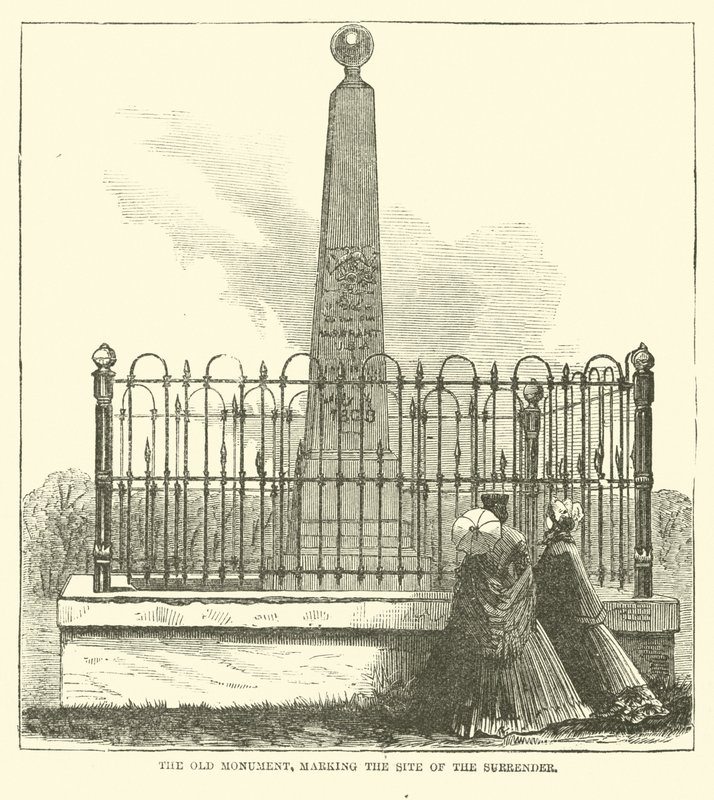 The Old Monument, Marking the Site of the Surrender by American School