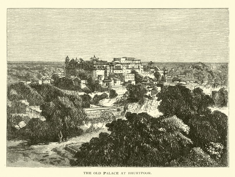 The Old Palace at Bhurtpoor by American School