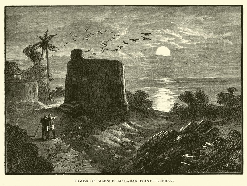 Tower of Silence, Malabar Point, Bombay by American School