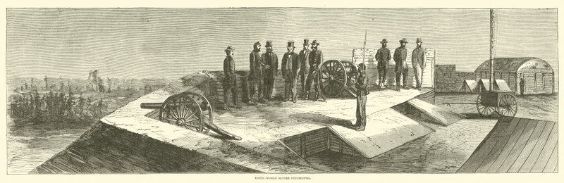 Union Works Before Petersburg, October 1864 by American School