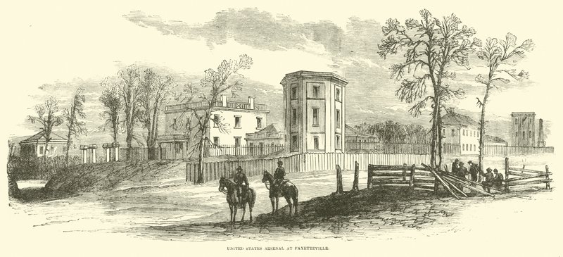United States Arsenal at Fayetteville, March 1865 by American School