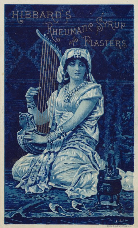 Woman Playing Harp by American School