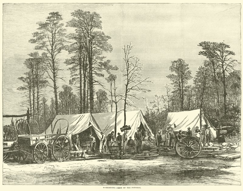 Workshops, Army of the Potomac, May 1864 by American School