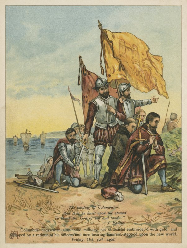 Columbus arrives in the New World by Andrew Melrose