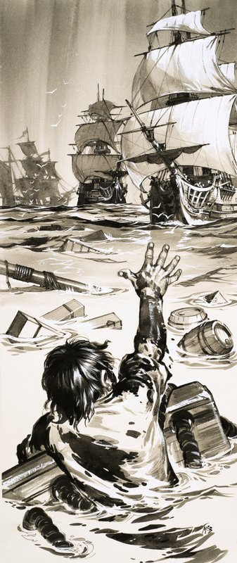 A Young Sailor Named Ingram, Survivor of the Sinking of the Royal George by Angus McBride