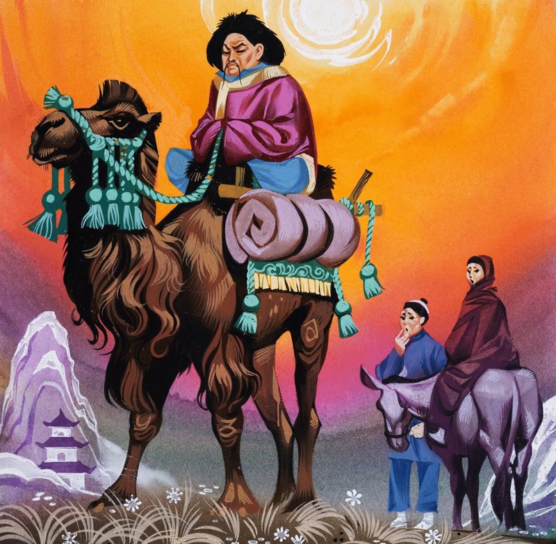 Asian Man on a Camel by Angus McBride