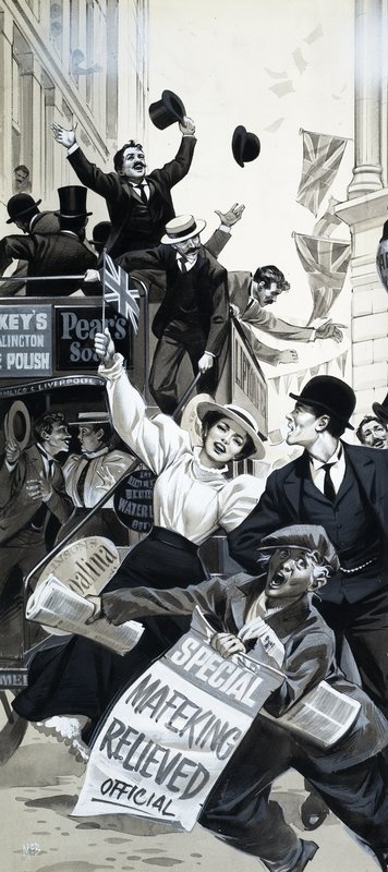 How the News Broke: The Relief of Mafeking by Angus McBride