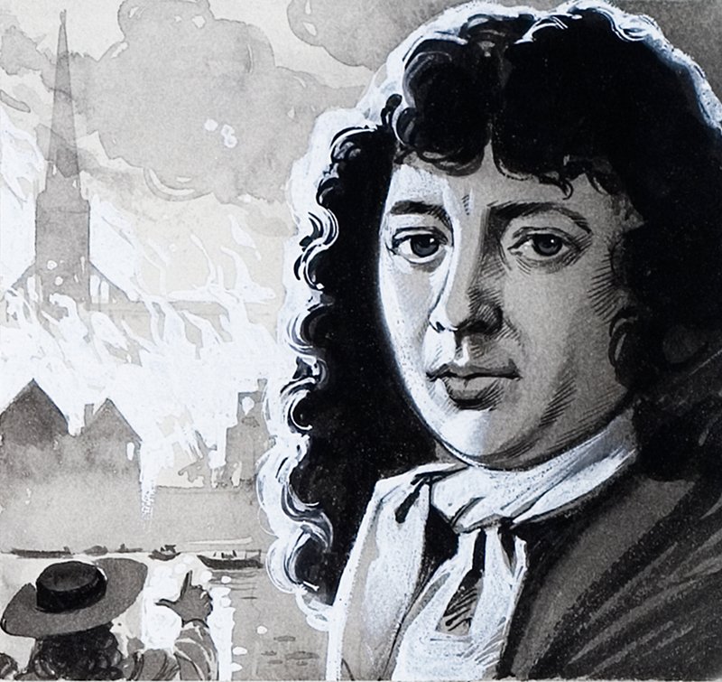 Samuel Pepys and the Great Fire of London by Angus McBride