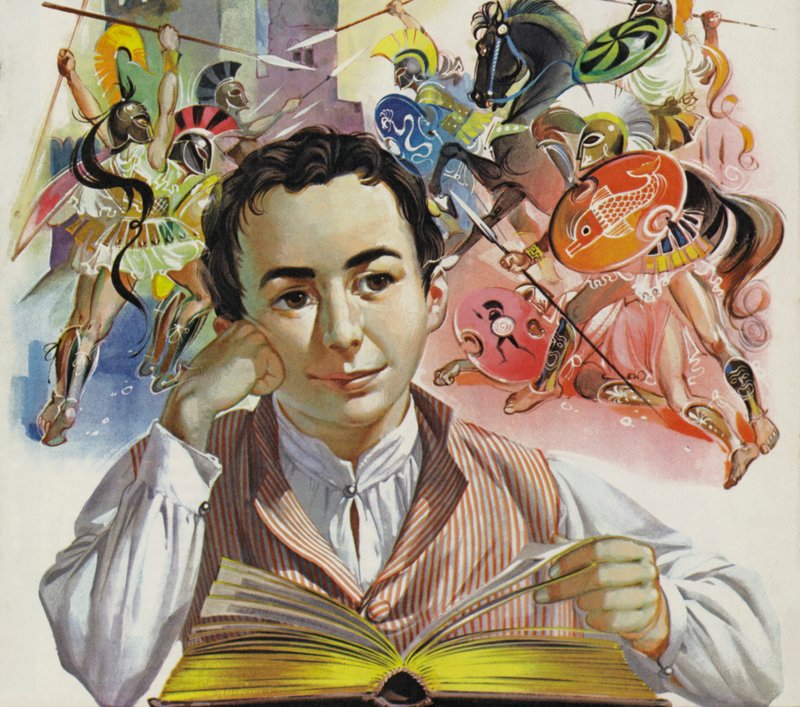 The young Heinrich Schliemann dreaming of a vanished Troy by Angus McBride