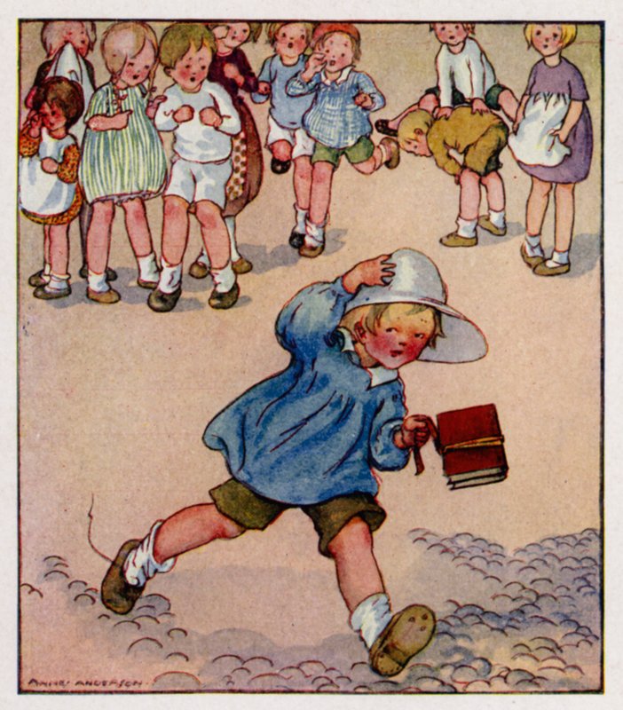 Nursery Rhyme: Georgey Porgey, Pudding And Pie by Anne (after) Anderson