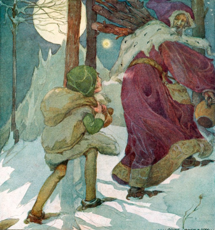 Page and monarch, forth they went, Forth they went together by Anne Anderson
