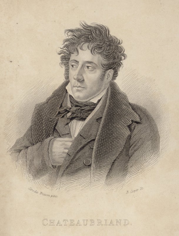 Portrait of vicomte de Chateaubriand by Anne Louis Girodet de Roucy Trioson