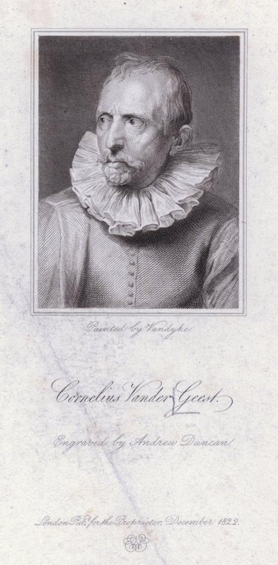Cornelis van der Geest, Flemish spice merchant and art collector (engraving) by Anthony van (after) Dyck