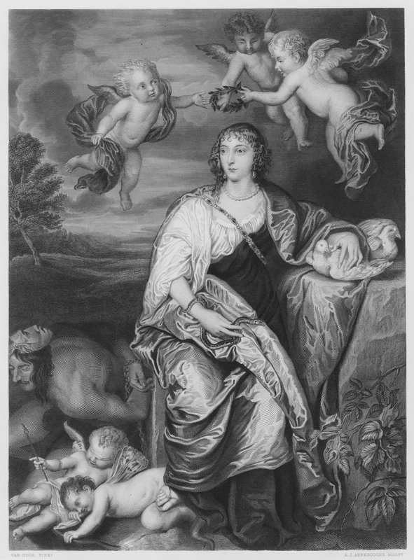 The Lady Digby, from the picture in the Royal Collection by Anthony van (after) Dyck