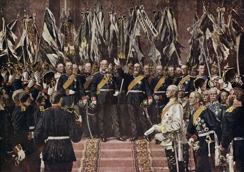 King Wilhelm I of Prussia Proclaimed Emperor of a United Germany, Versailles, France by Anton Alexander von (after) Werner
