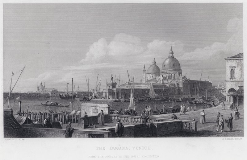 The Dogana, Venice by Antonio (after) Canaletto