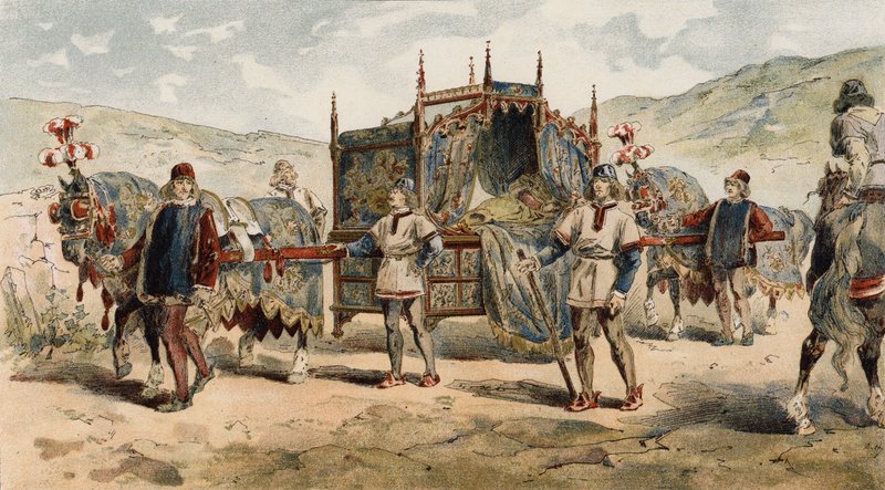 Litter of a Chatelaine, Time of the Dukes of Burgundy by Armand Jean Heins