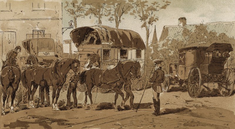 Mail Coach, Royal Dutch Courier Service and Carriage, Netherlands, 19th Century by Armand Jean Heins