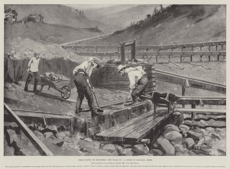 From Euston to Klondike, the Wash-Up, a Scene on Bonanza Creek by Arthur David McCormick