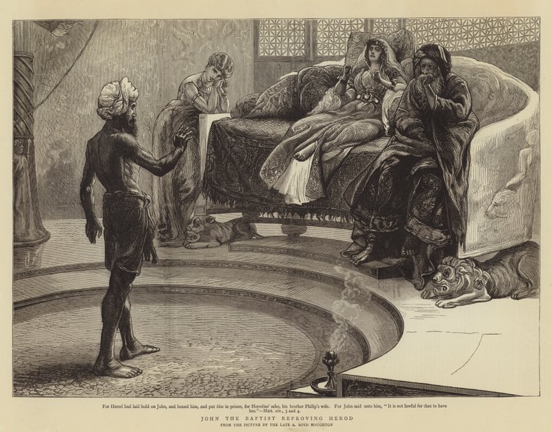 John the Baptist Reproving Herod by Arthur Boyd Houghton