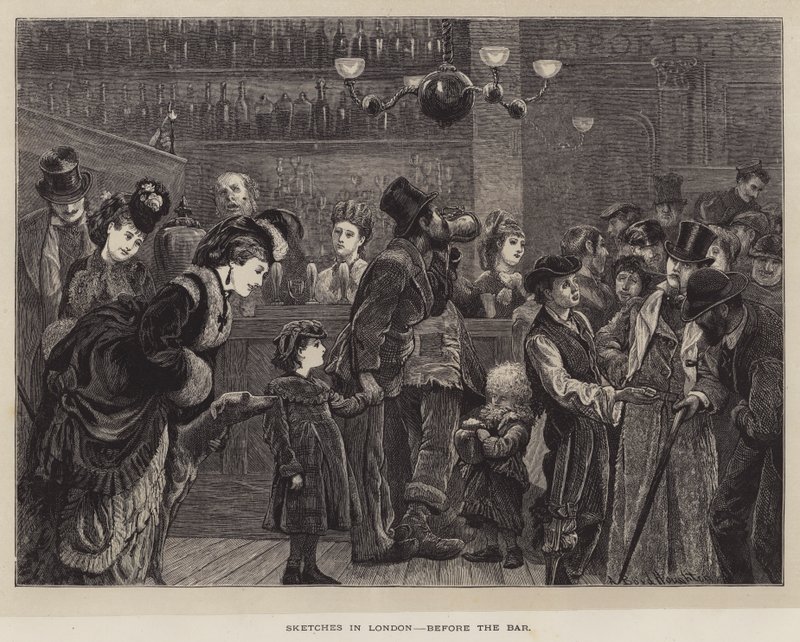 Sketches in London, Before the Bar by Arthur Boyd Houghton