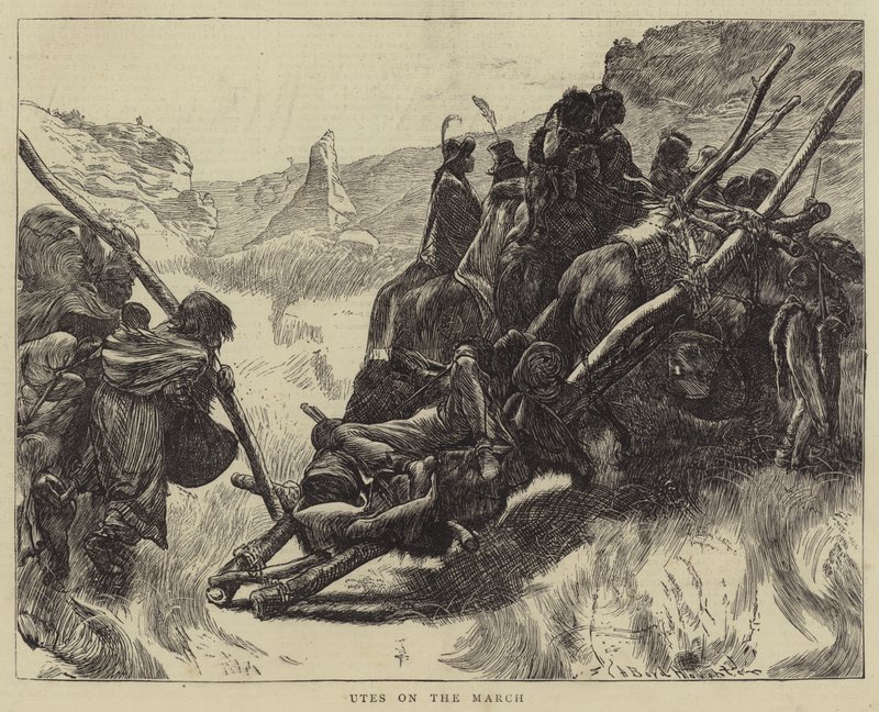 Utes on the March by Arthur Boyd Houghton