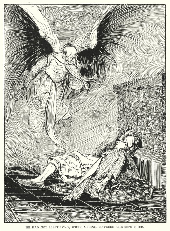 He had not slept long, when a genie entered the sepulchre by Arthur David McCormick