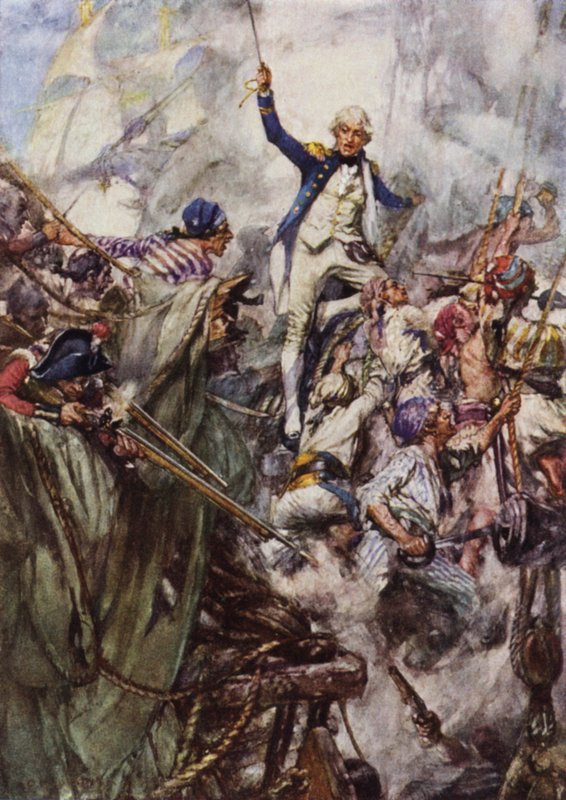 Nelson boarding the San Josef at the battle off Cape St Vincent by Arthur David McCormick