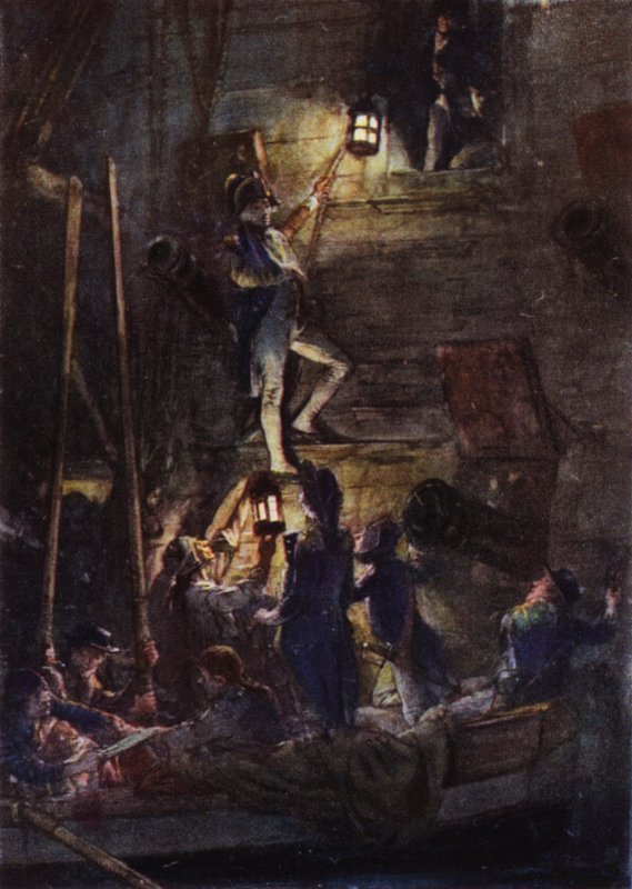 Nelson going on board the Theseus to have his arm amputated by Arthur David McCormick