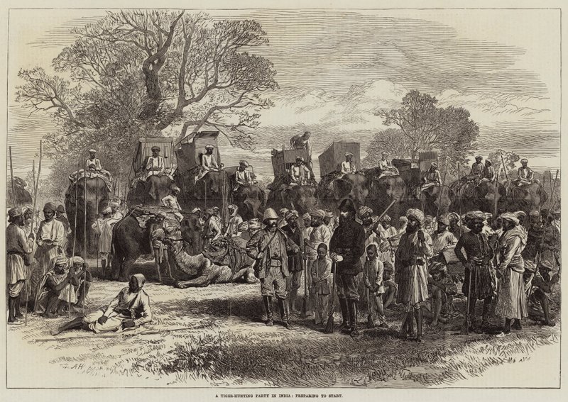 A Tiger-Hunting Party in India, Preparing to Start by Arthur Hopkins