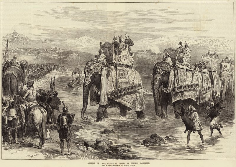 Arrival of the Prince of Wales at Jummoo, Cashmere by Arthur Hopkins