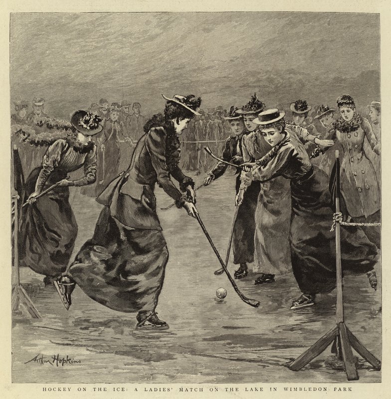 Hockey on the Ice, a Ladies