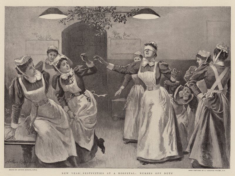 New Year Festivities at a Hospital, Nurses off Duty by Arthur Hopkins