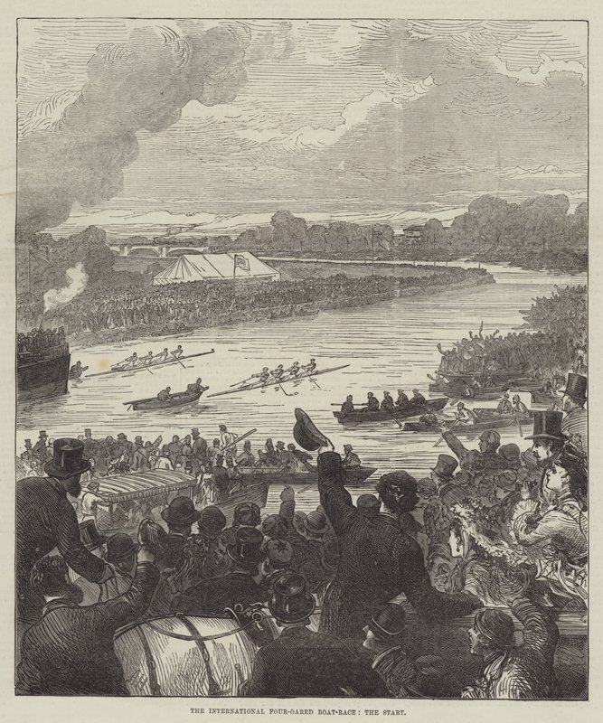 The International Four-Oared Boat-Race, the Start by Arthur Hopkins