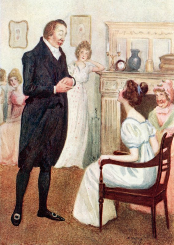Illustration for Pride and Prejudice by Jane Austen by Arthur Wallis Mills