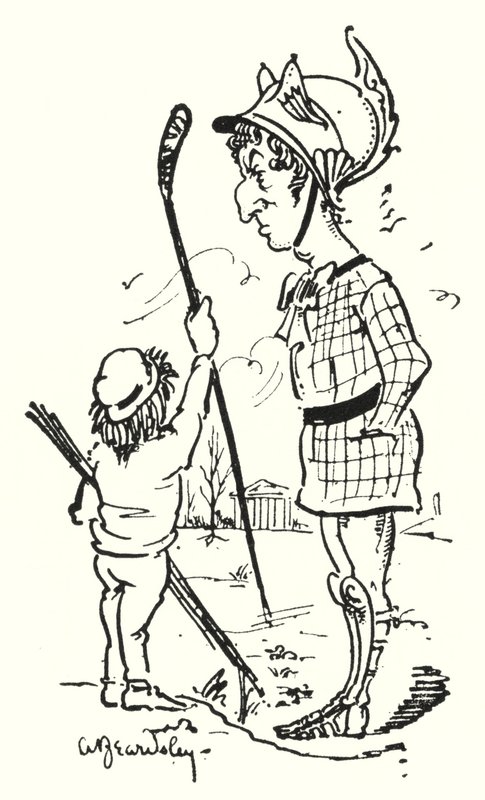 Aeneas on the Links by Aubrey Beardsley