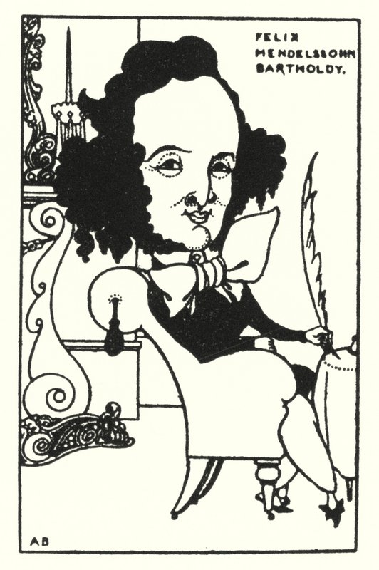 Felix Mendelssohn Bartholdy by Aubrey Beardsley