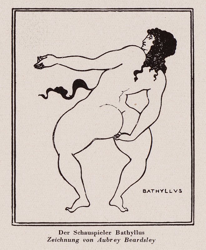 Bathyllus, Roman dancer and performer of pantomimus by Aubrey (after) Beardsley