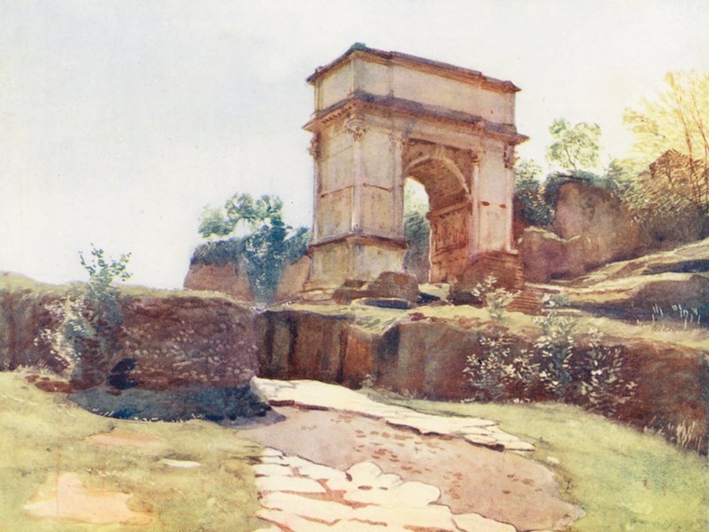 Rome: Arch of Titus from the Via Sacra by Aubrey Waterfield