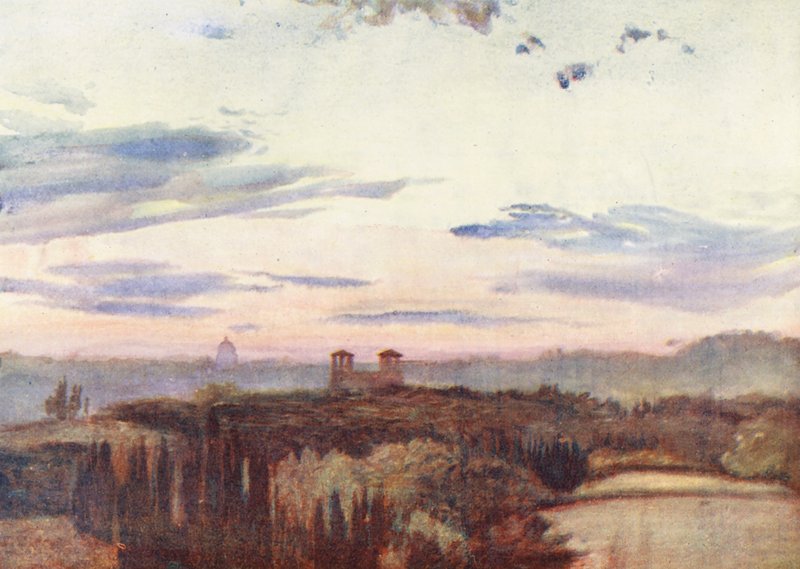Rome: Villa Medici and Dome of St. Peter
